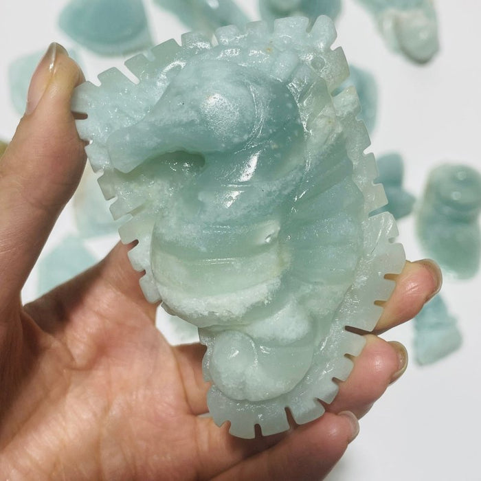 19 Pieces Caribbean Calcite Marine Animals Carving