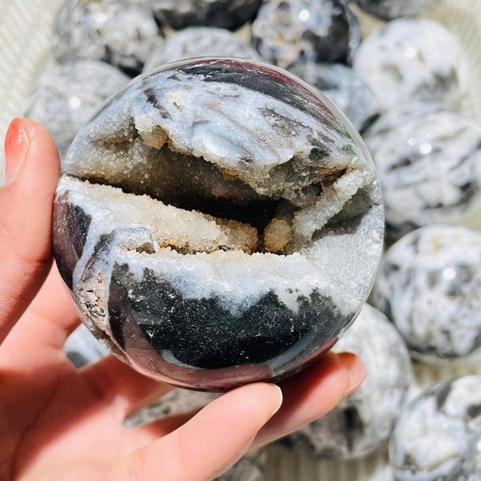 19 Pieces High Quality Sphalerite Geode Sphere Ball