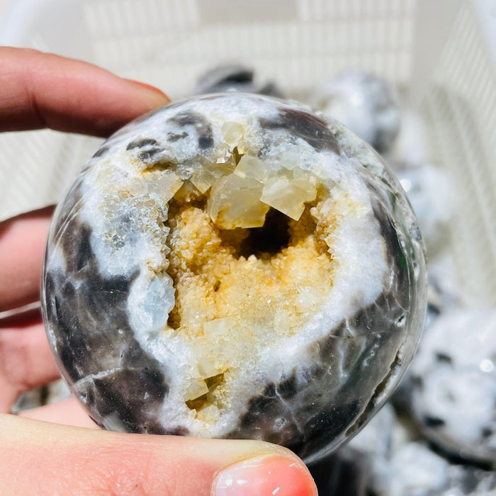 19 Pieces High Quality Sphalerite Geode Sphere Ball