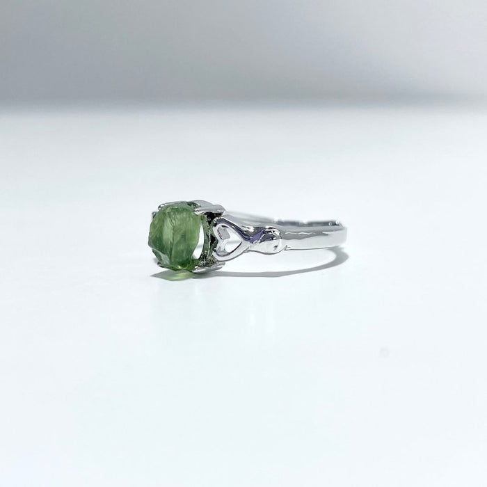 2 Color Clear Apatite Green&Blue Ring