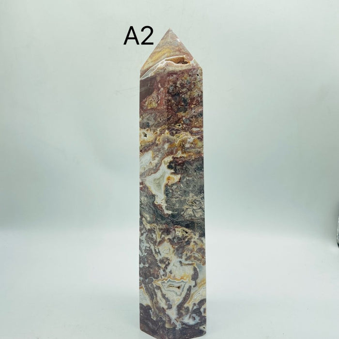 2 Piece Moroccan Agate Tower Point