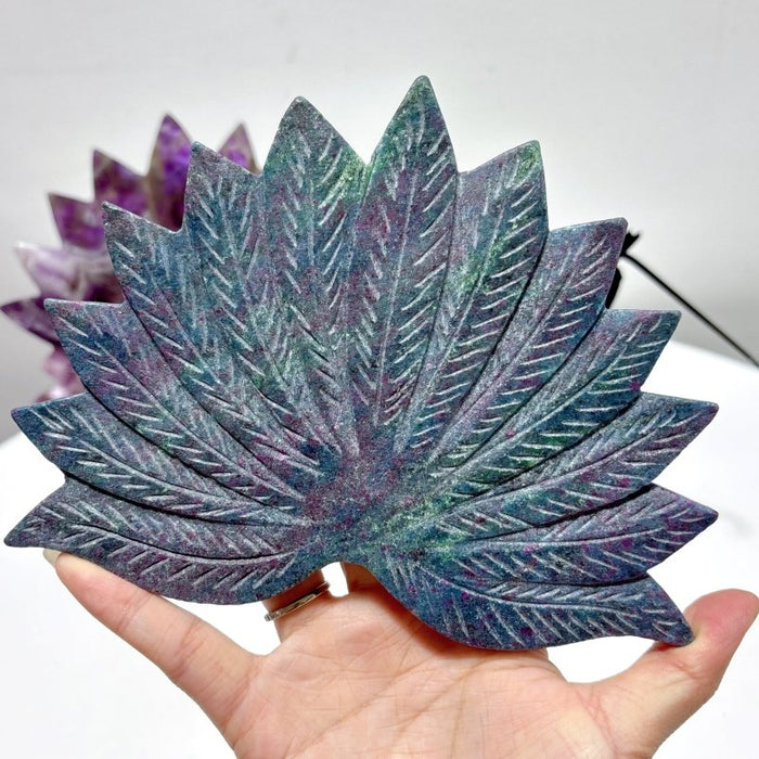 2 Pieces Beautiful Peacock Wing With Stand Ruby In Kyanite Chevron Amethyst