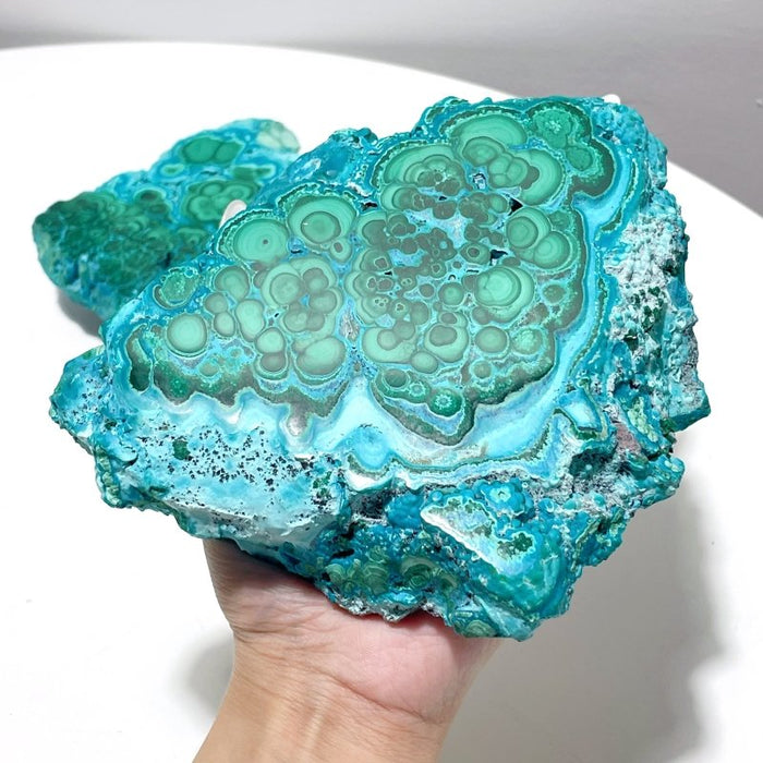 2 Pieces High Quality Beautiful Chrysocolla Mixed Malachite Slab Specimen