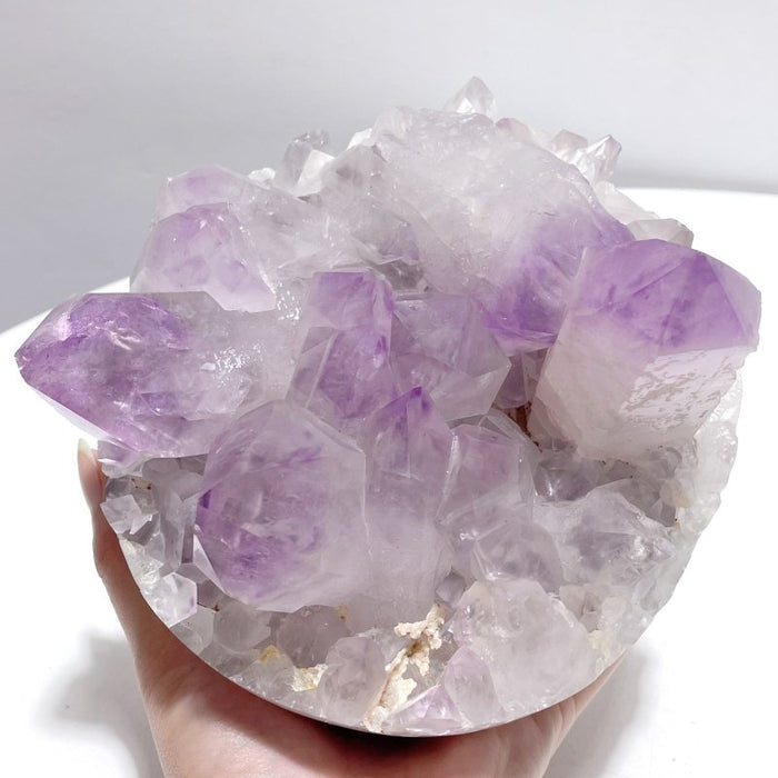 2 Pieces Large Amethyst Cluster Egg Bottom Polished