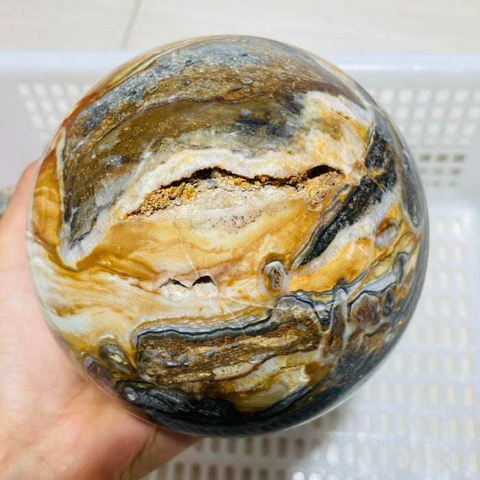 2 Pieces Large Caribbean Calcite Spheres