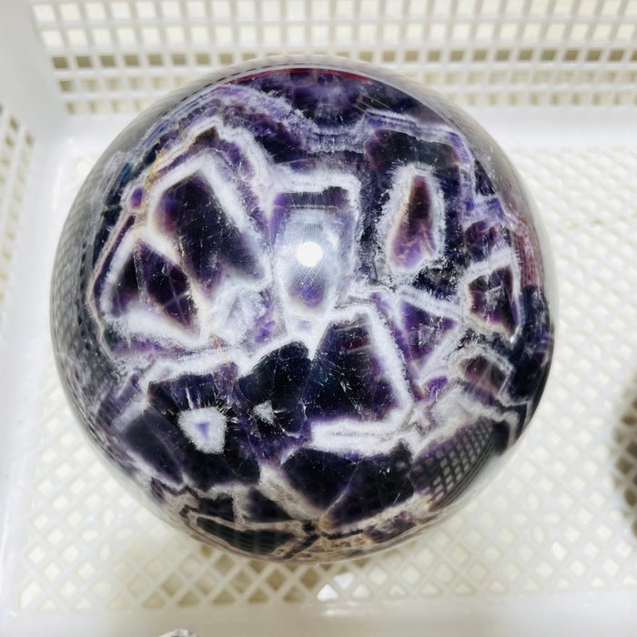 2 Pieces Large Chevron Amethyst Sphere