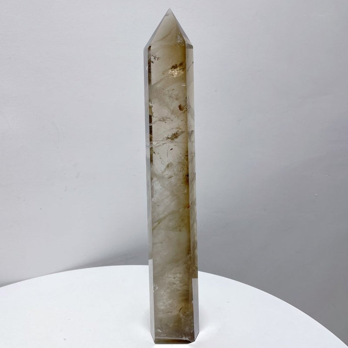 2 Pieces Large Smoky Quartz Tower 15.6-17.4in