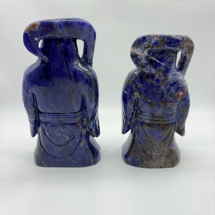 2 Pieces Large Sodalite Grim Reaper Sickle Carving