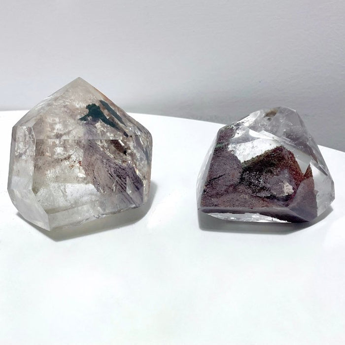 2 Pieces Unique High Quality Garden Quartz Free Form