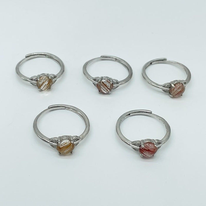2 Style Beautiful Rutile Ring Crystal Wholesale