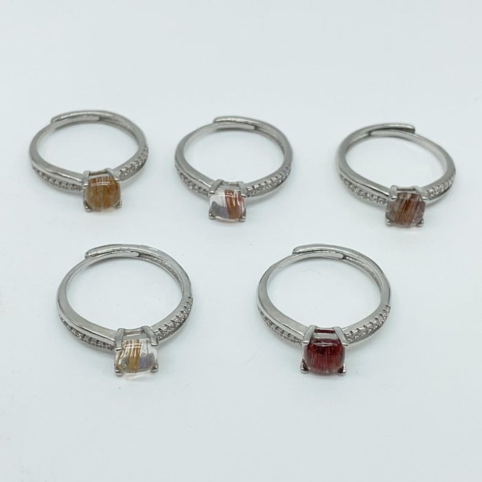 2 Style Beautiful Rutile Ring Crystal Wholesale