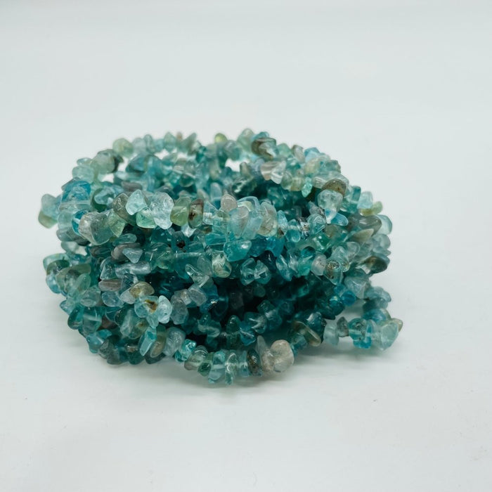 2 Types Chip Bracelet Wholesale Blue Lace Agate Translucent Clear Apatite