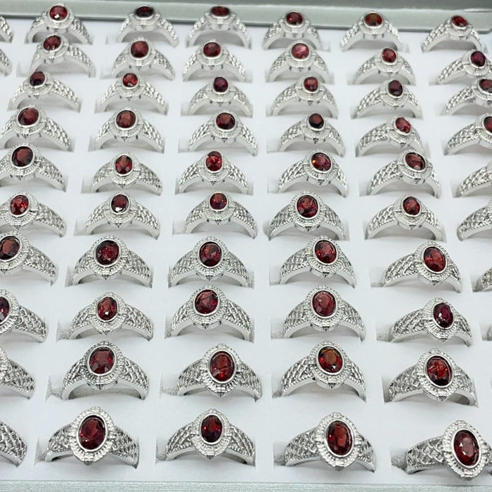2 Types Garnet Rings Crystal Wholesale