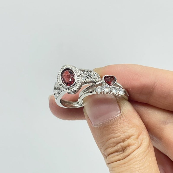 2 Types Garnet Rings Crystal Wholesale