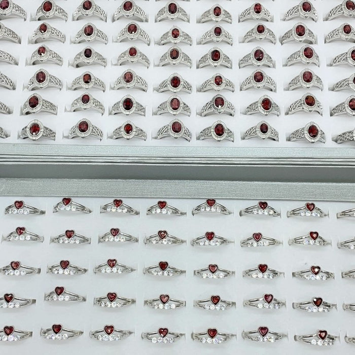 2 Types Garnet Rings Crystal Wholesale