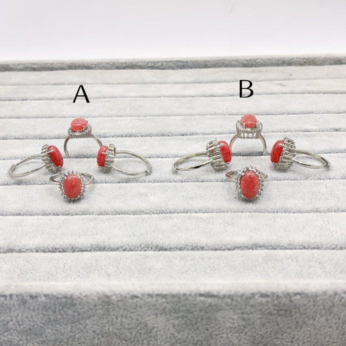 2 Types Red Rhodochrosite Ring Wholesale