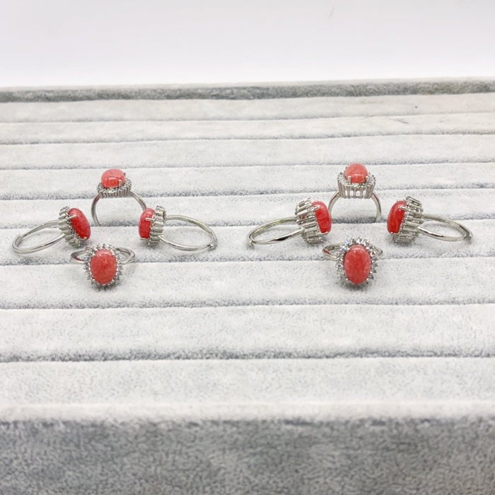 2 Types Red Rhodochrosite Ring Wholesale