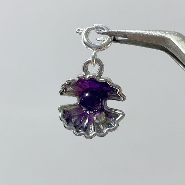 2 Types Shell Pendant Crystal Wholesale Labradorite Amethyst