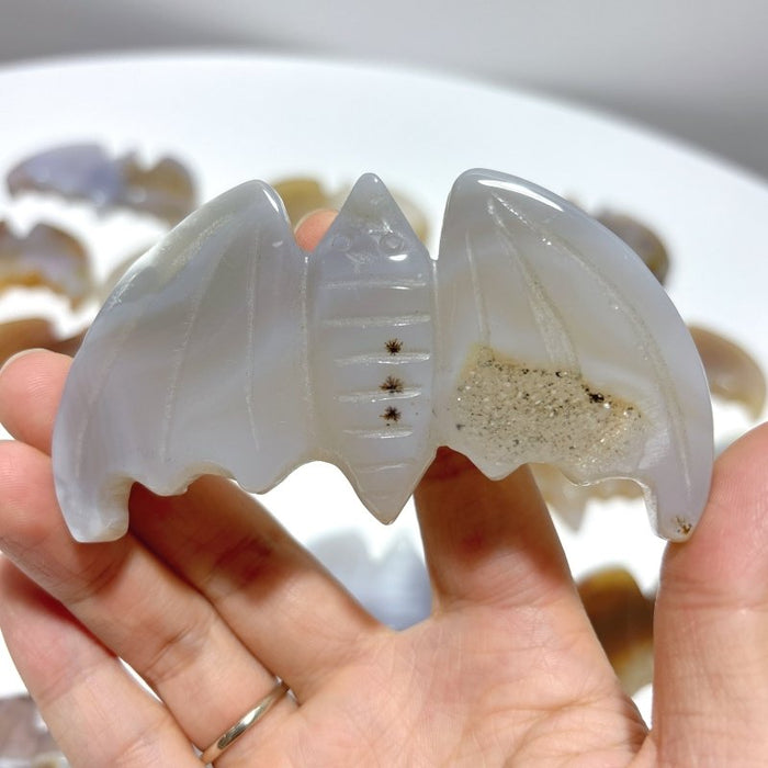20 Pieces Agate Bat Carving Animal