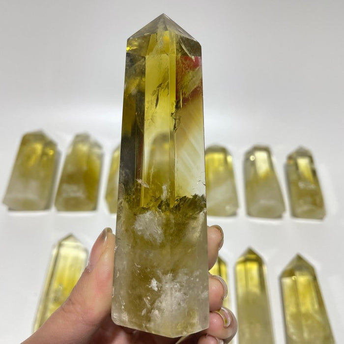 20 Pieces Fat Citrine Crystal Tower Point