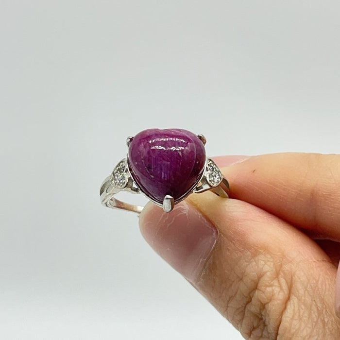 20 Pieces High Quality Ruby Zoisite Heart Shape Ring