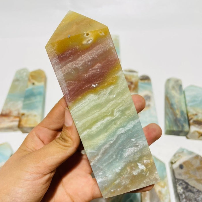 18 Pieces Large Caribbean Calcite Four-Sided Points