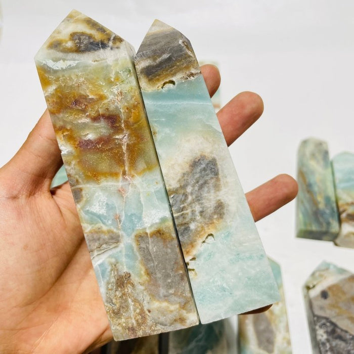 18 Pieces Large Caribbean Calcite Four-Sided Points