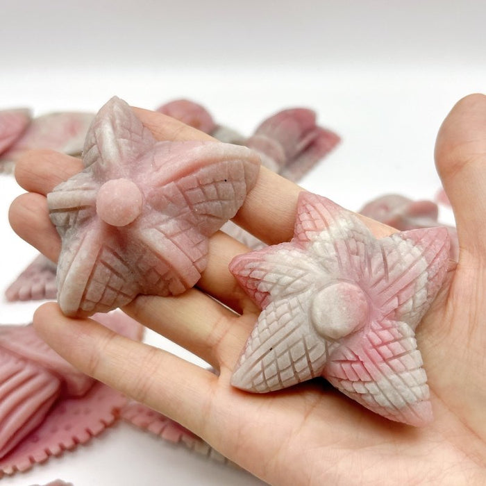 20 Pieces Pink Opal Sea Animals Carving Wholesale