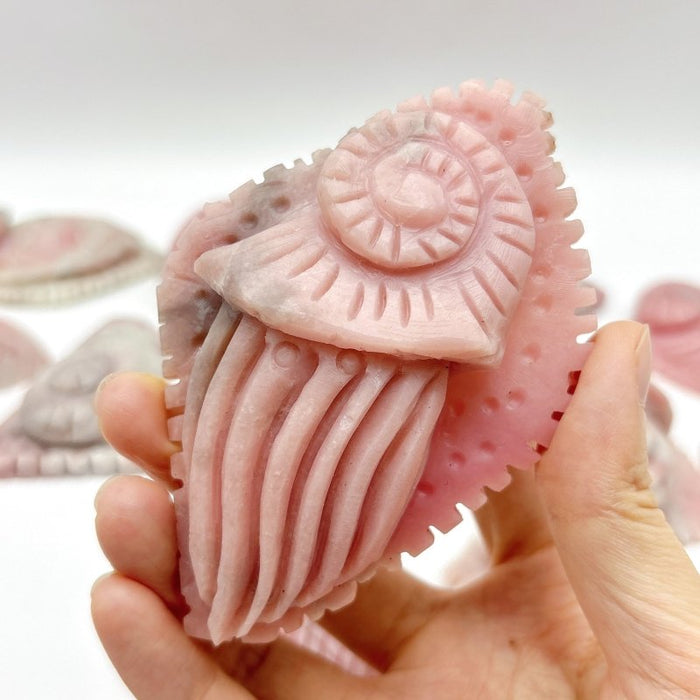 20 Pieces Pink Opal Sea Animals Carving Wholesale