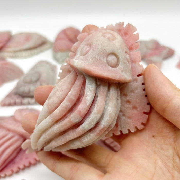 20 Pieces Pink Opal Sea Animals Carving Wholesale