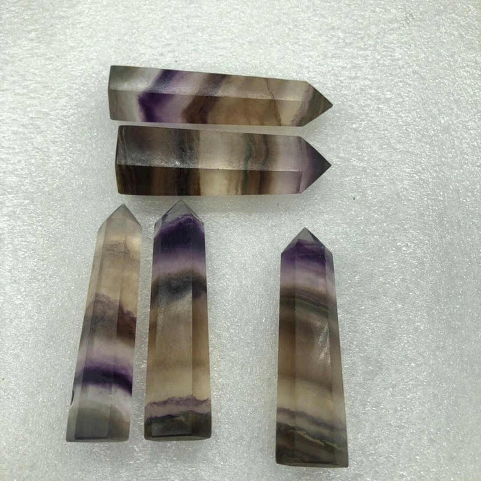 Purple Fluorite Crystal Point Tower Wholesale