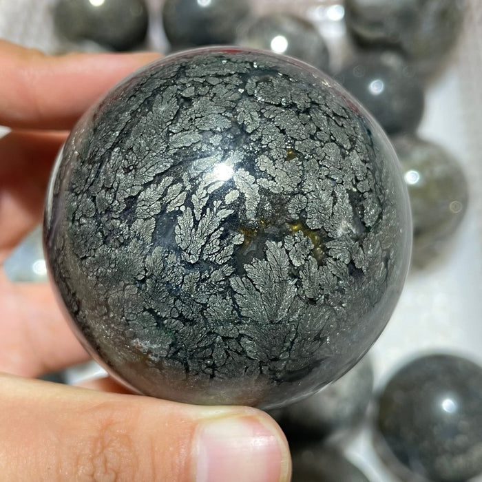 21 Pieces Flower Pyrite Mixed Agate Sphere Ball