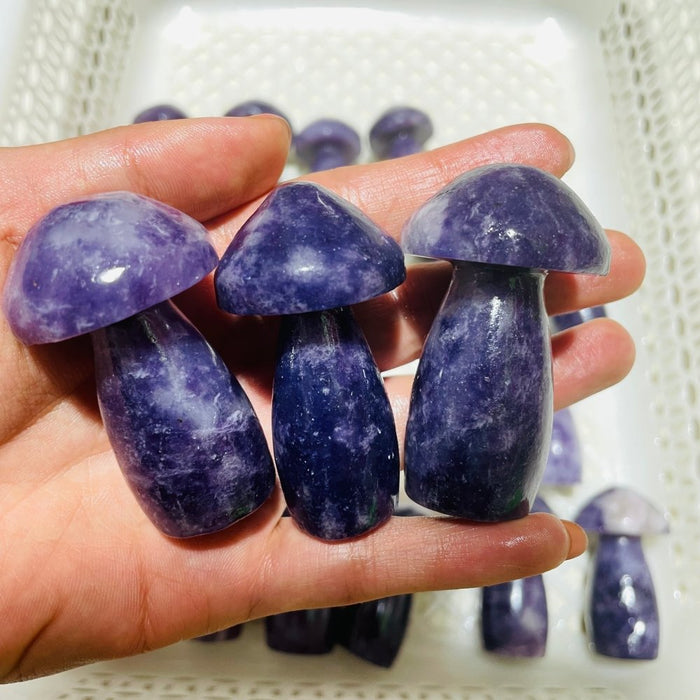 22 Pieces Lepidolite Mushrooms