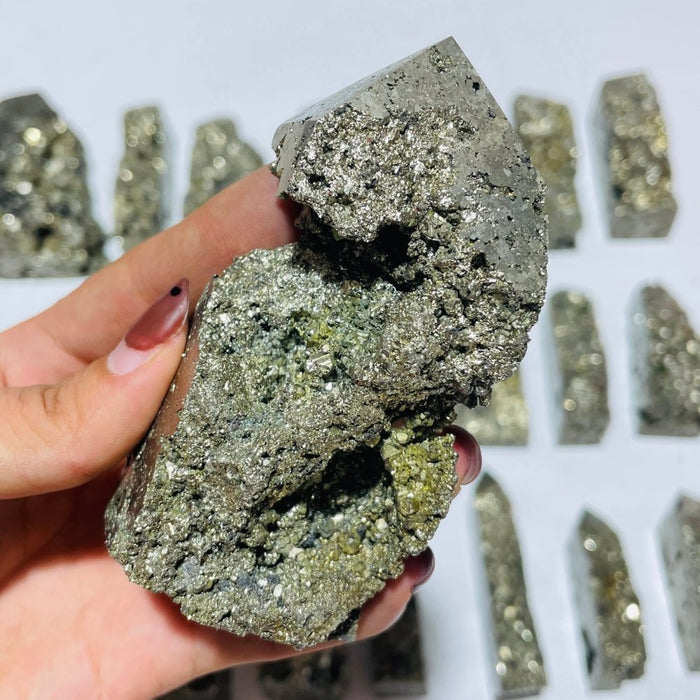 23 Pieces High Quality Pyrite Four-Sided Tower Point
