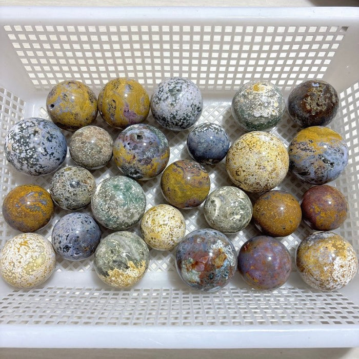 25 Pieces Beautiful Ocean Jasper Spheres