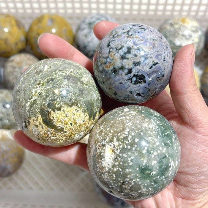 25 Pieces Beautiful Ocean Jasper Spheres