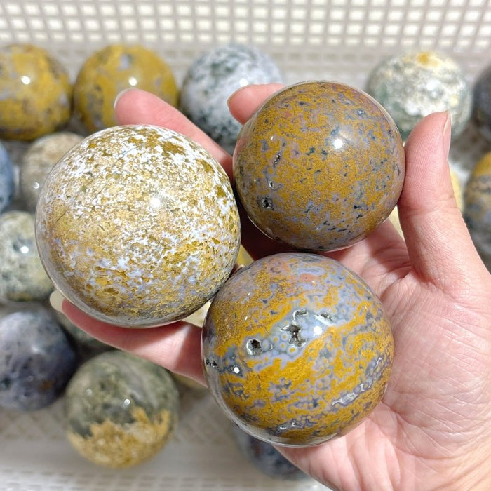 25 Pieces Beautiful Ocean Jasper Spheres