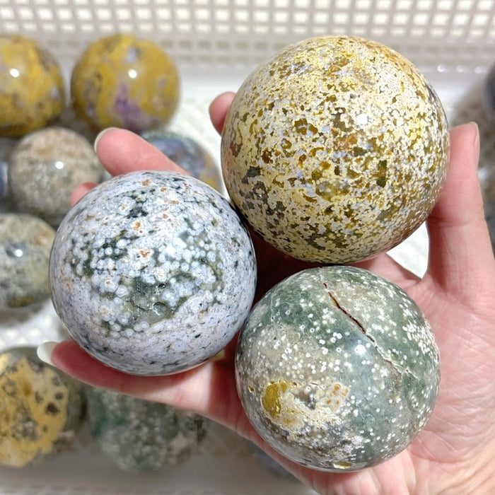 25 Pieces Beautiful Ocean Jasper Spheres