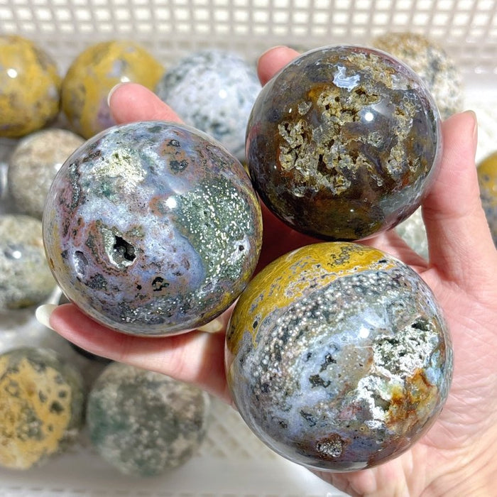 25 Pieces Beautiful Ocean Jasper Spheres