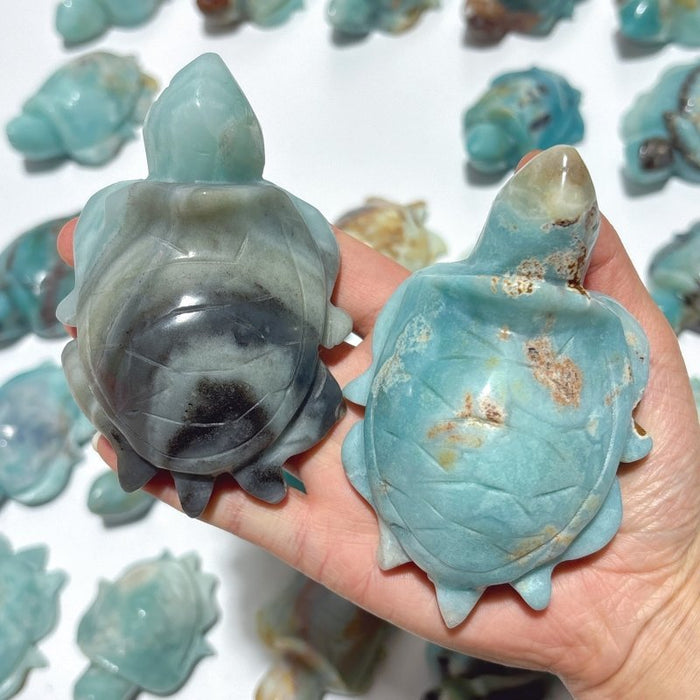 25 Pieces Caribbean Calcite Sea Turtle Carving