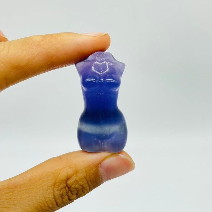 25 Pieces Mini Fluorite Goddess Carving