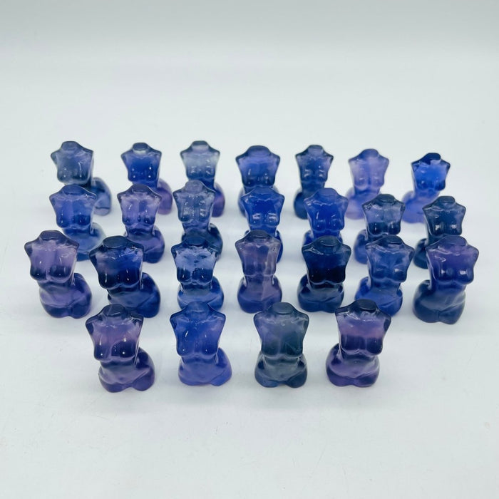 25 Pieces Mini Fluorite Goddess Carving