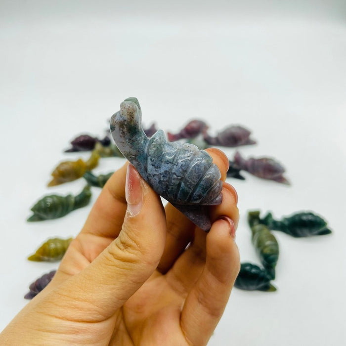 25 Pieces Ocean Jasper Snails Carving