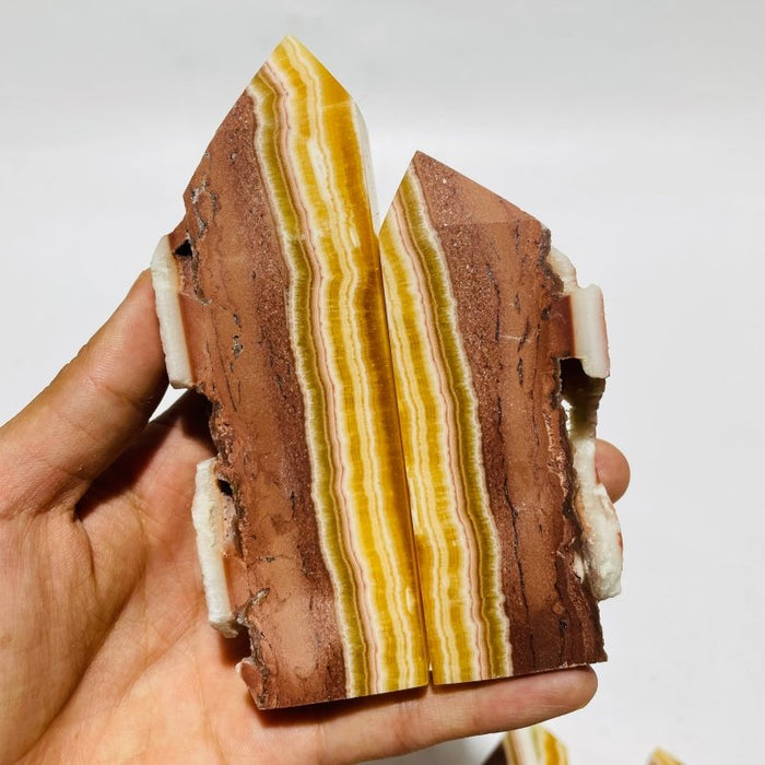 11 Pieces Yellow Calcite Points