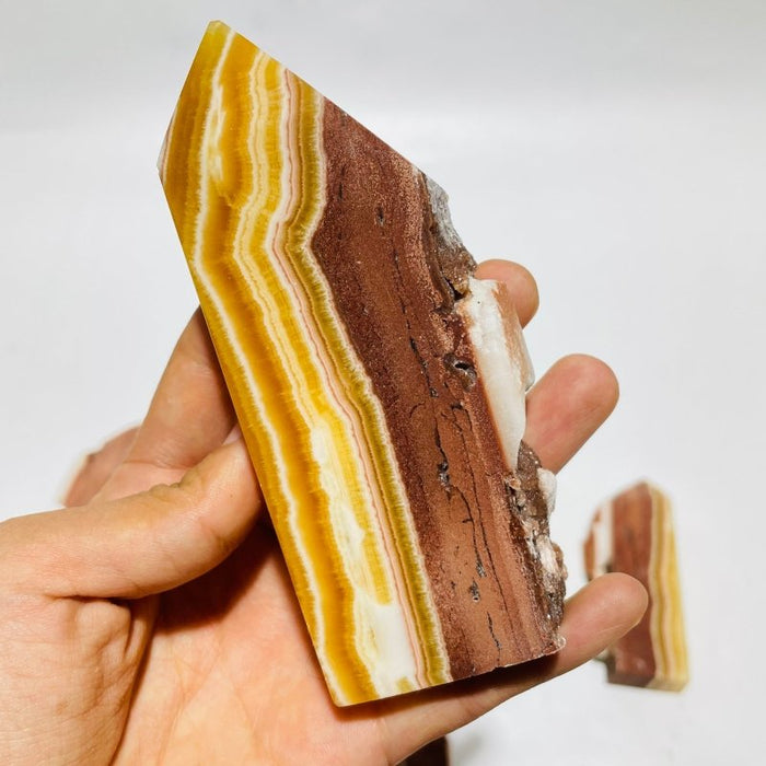 11 Pieces Yellow Calcite Points