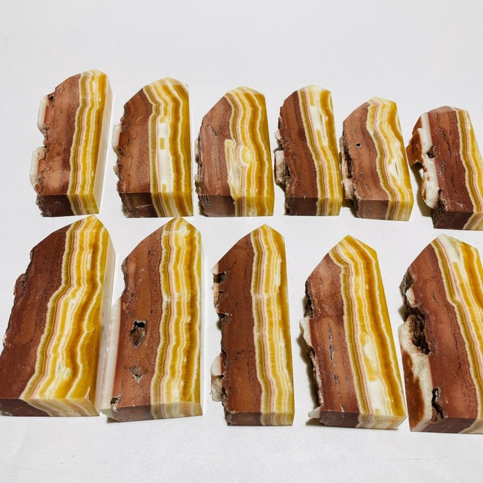 11 Pieces Yellow Calcite Points