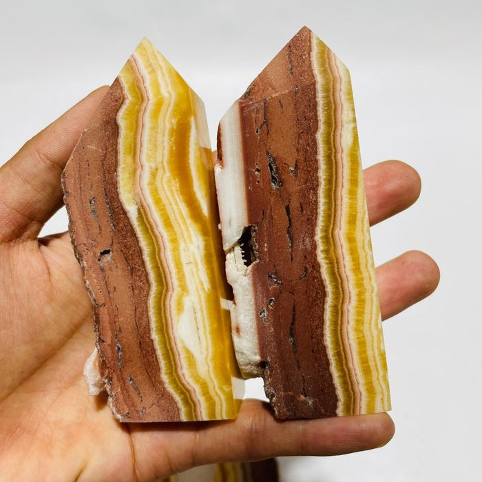 11 Pieces Yellow Calcite Points