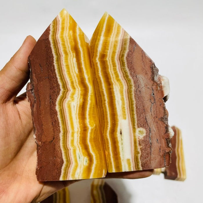 11 Pieces Yellow Calcite Points