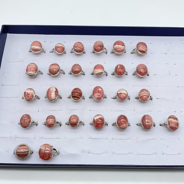 27 Pieces Rhodochrosite Different Styles Ring