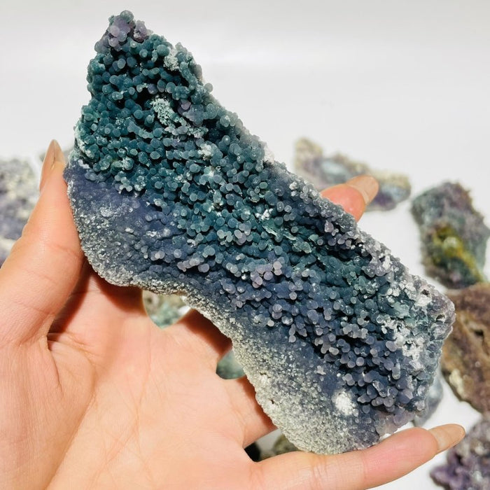 28 Pieces Beautiful Raw Purple Grape Agate Stone Prehnite Stone